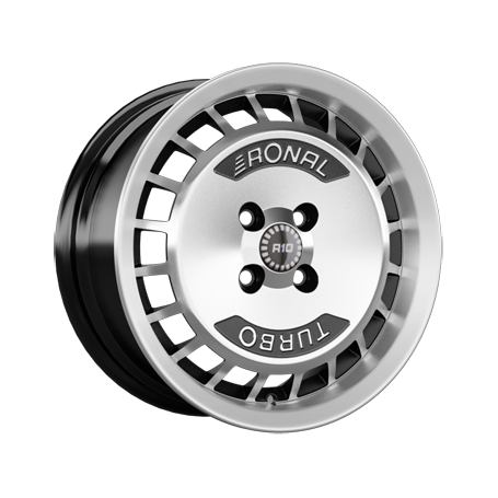 Jante aluminium Ronal R10 TURBO, 7x15 ET37 4x100 68, schwarz-frontkopiert