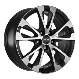 Jante aluminium Ronal R61, 7,5x17 ET38 5x112 66,5, jetblack-matt-frontkopiert