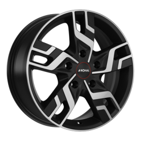 Jante aluminium Ronal R64, 7x17 ET45 5x114,3 66,15, jetblack-matt-frontkopiert