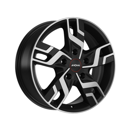 Jante aluminium Ronal R64, 7x17 ET33 5x130 84,1, jetblack-matt-frontkopiert