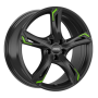 Jante aluminium Ronal R62 Green, 8,5x20 ET40 5x112 76, jetblack green