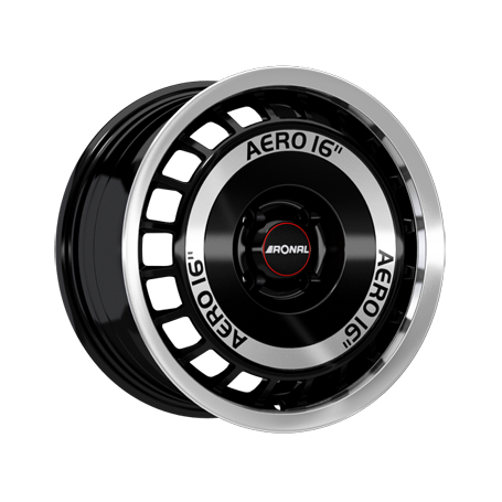 Jante aluminium Ronal R50 AERO, 7,5x16 ET38 4x100 68, schwarz-frontkopiert