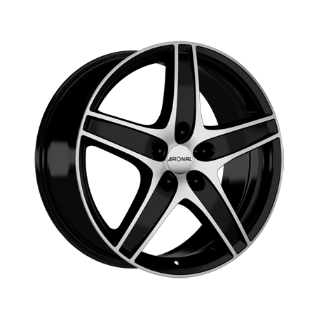 Jante aluminium Ronal R48, 7,5x16 ET50 5x112 57,1, jetblack-frontkopiert