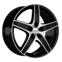 Jante aluminium Ronal R48, 7,5x16 ET50 5x112 57,1, jetblack-frontkopiert