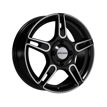 Jante aluminium Ronal R52, 5,5x15 ET25 4x108 76, schwarz-frontkopiert