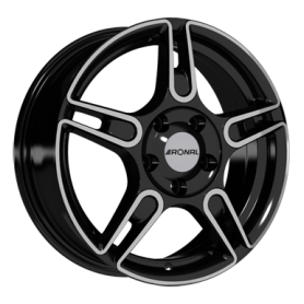 Jante aluminium Ronal R52, 5,5x15 ET45 5x114,3 82, schwarz-frontkopiert
