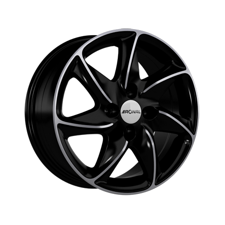 Jante aluminium Ronal R51, 6,5x15 ET38 4x100 68, jetblack-frontkopiert
