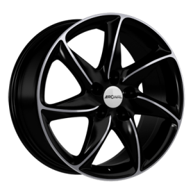 Jante aluminium Ronal R51, 8,5x20 ET50 5x130 71,5, jetblack-frontkopiert