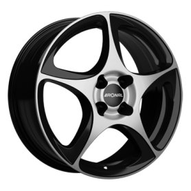 Jante aluminium Ronal R53, 7x17 ET38 4x98 68, mattschwarz-frontkopiert