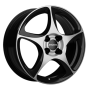 Jante aluminium Ronal R53, 7x17 ET38 4x98 68, mattschwarz-frontkopiert