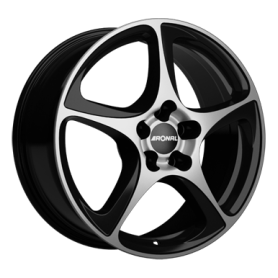 Jante aluminium Ronal R53, 7x17 ET40 5x108 76, mattschwarz-frontkopiert