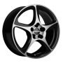Jante aluminium Ronal R53, 7x17 ET40 5x115 70,2, mattschwarz-frontkopiert