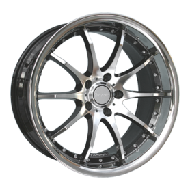 Jante aluminium Tomason TN8, 8,5x19 ET45 5x112 72,6, hyperblack diamant poliert + Edelstahlb.