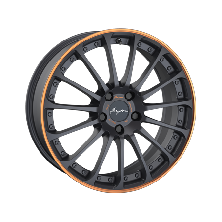 Jante aluminium Breyton Magic CW, 7,5x18 ET48 5x112 66,5, matt grey with orange anodized lip