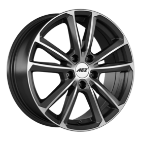 Jante aluminium AEZ Tioga titan, 7,5x18 ET42 5x115 70,2, graphite matt polished
