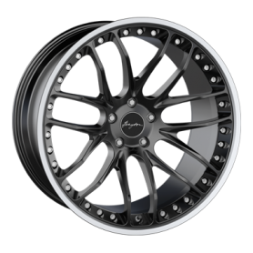 Jante aluminium Breyton Race GTP, 8,5x19 ET38 5x120 72,5, matt black small polished lip