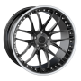 Jante aluminium Breyton Race GTP, 8,5x19 ET38 5x120 72,5, matt black small polished lip