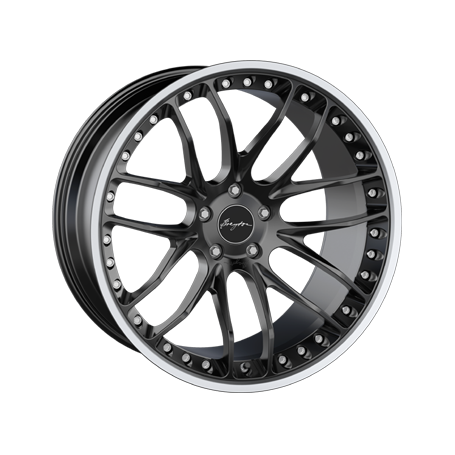 Jante aluminium Breyton Race GTP, 9,5x19 ET42 5x120 72,5, matt black small polished lip