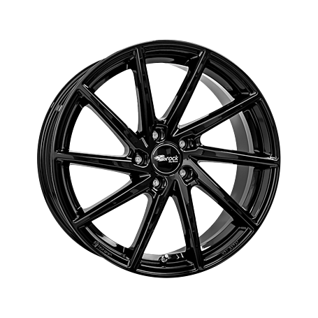 Jante aluminium Brock B37, 8,5x19 ET32 5x112 66,6, schwarz glanz
