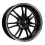 Jante aluminium Dotz Shift, 6,5x15 ET48 5x108 70,1, black polished lip