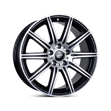 Jante aluminium Keskin KT16 Dynamic, 9,5x19 ET30 5x112 66,6, black front polish