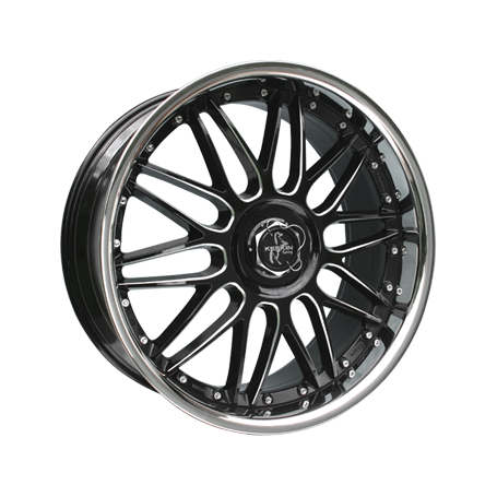 Jante aluminium Keskin KT4 New Racer, 10x22 ET40 5x120 74,1, schwarz lack. Speiche gefräst m. ETB