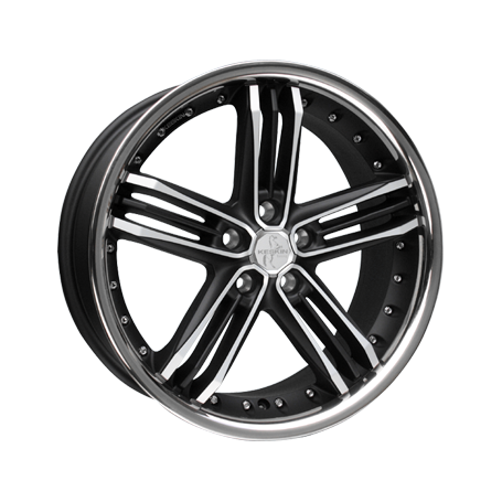 Jante aluminium Keskin KT11 Heaven, 9,5x20 ET17 5x120 72,6, mattschwarz frontpoliert