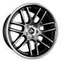 Jante aluminium Keskin KT14 Concave, 10x20 ET20 5x120 72,6, schwarz frontpoliert m. Edelstahltiefbett
