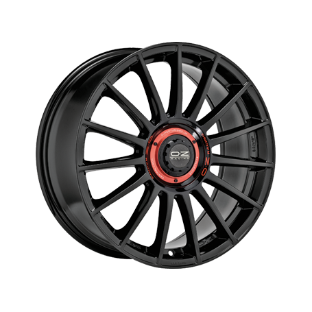 Jante aluminium OZ Superturismo Evoluzione, 8x18 ET48 5x112 75, gloss black + red lettering