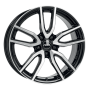 Jante aluminium Rial Torino, 8x18 ET45 5x108 70,1, diamant-schwarz frontpoliert