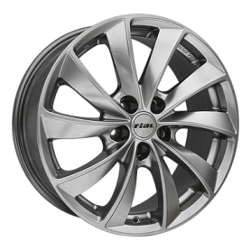 Jante aluminium Rial Lugano, 8x18 ET43 5x108 70,1, sterling-silber