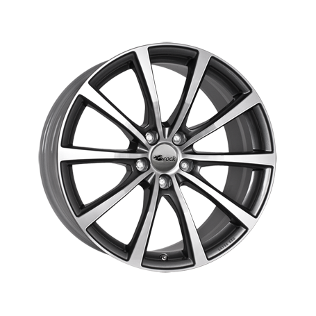 Jante aluminium Brock B32, 7,5x18 ET45 5x120 72,6, himalaya grey vollpoliert