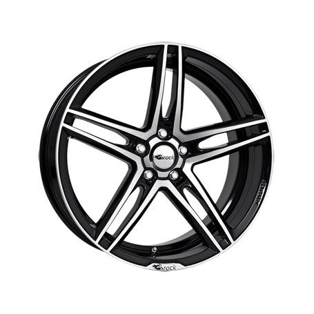 Jante aluminium Brock B33, 8x18 ET35 5x114,3 72,6, schwarz glanz vollpoliert