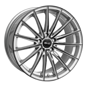Jante aluminium Brock B36, 8,5x19 ET35 5x120 72,6, kristallsilber black