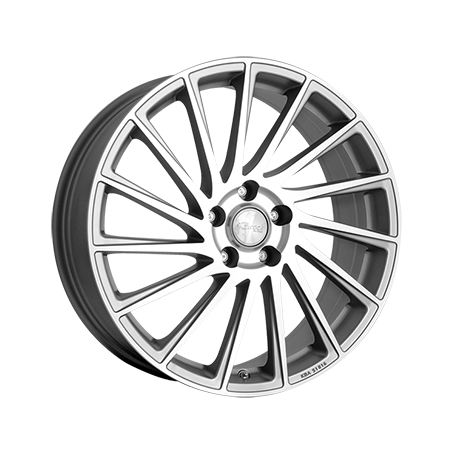 Jante aluminium Brock B39, 7,5x18 ET38 5x105 56,6, ferric grey vollpoliert