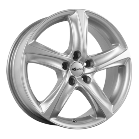 Jante aluminium Brock B25, 8x18 ET45 5x114,3 60,1, kristallsilber