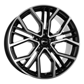 Jante aluminium Brock B41, 8,5x19 ET21 5x112 66,6, schwarz glanz vollpoliert