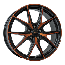 Jante aluminium Brock B40, 8x19 ET40 5x112 57,1, black orange matt