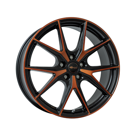 Jante aluminium Brock B40, 8x19 ET40 5x112 57,1, black orange matt