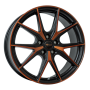 Jante aluminium Brock B40, 8x19 ET45 5x112 57,1, black orange matt