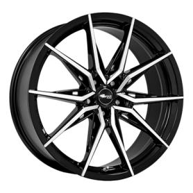 Jante aluminium Brock B42, 8,5x19 ET35 5x112 66,6, schwarz glanz vollpoliert