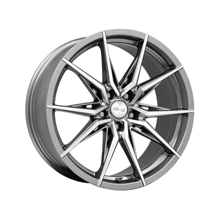 Jante aluminium Brock B42, 8,5x19 ET42 5x112 66,6, ferric grey poliert