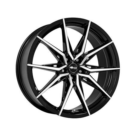 Jante aluminium Brock B42, 8,5x20 ET30 5x112 66,6, schwarz glanz vollpoliert