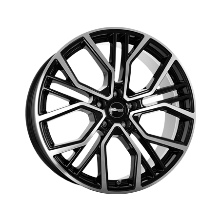 Jante aluminium Brock B41, 10,5x21 ET43 5x112 66,6, schwarz glanz vollpoliert