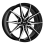 Jante aluminium Brock B42, 9,5x20 ET45 5x114,3 64,1, schwarz glanz vollpoliert