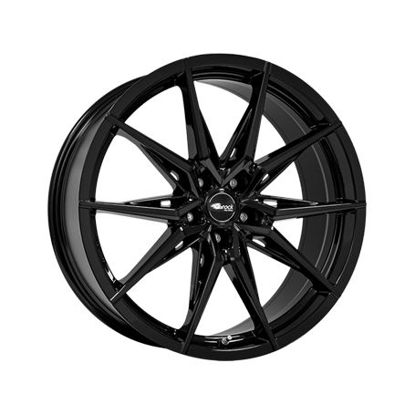 Jante aluminium Brock B42, 9,5x20 ET45 5x114,3 64,1, schwarz glanz