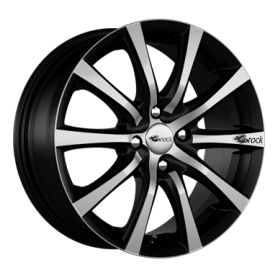 Jante aluminium Brock B21, 7x16 ET22 4x108 65,1, schwarz matt vollpoliert