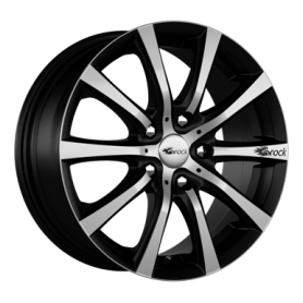 Jante aluminium Brock B21, 7x16 ET45 5x114,3 72,6, schwarz matt vollpoliert