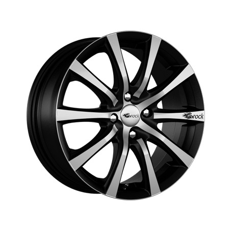 Jante aluminium Brock B21, 8x18 ET29 4x108 65,1, schwarz matt vollpoliert