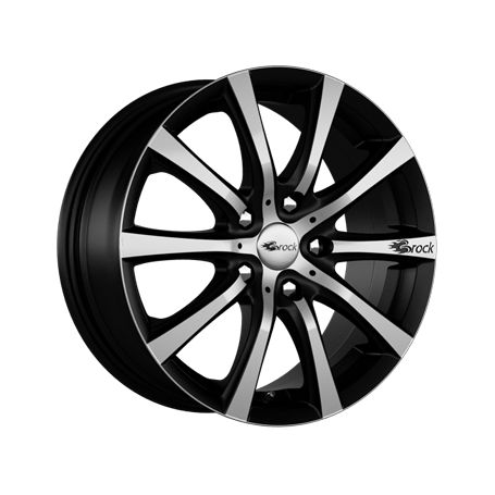 Jante aluminium Brock B21, 8x18 ET50 5x114,3 72,6, schwarz matt vollpoliert